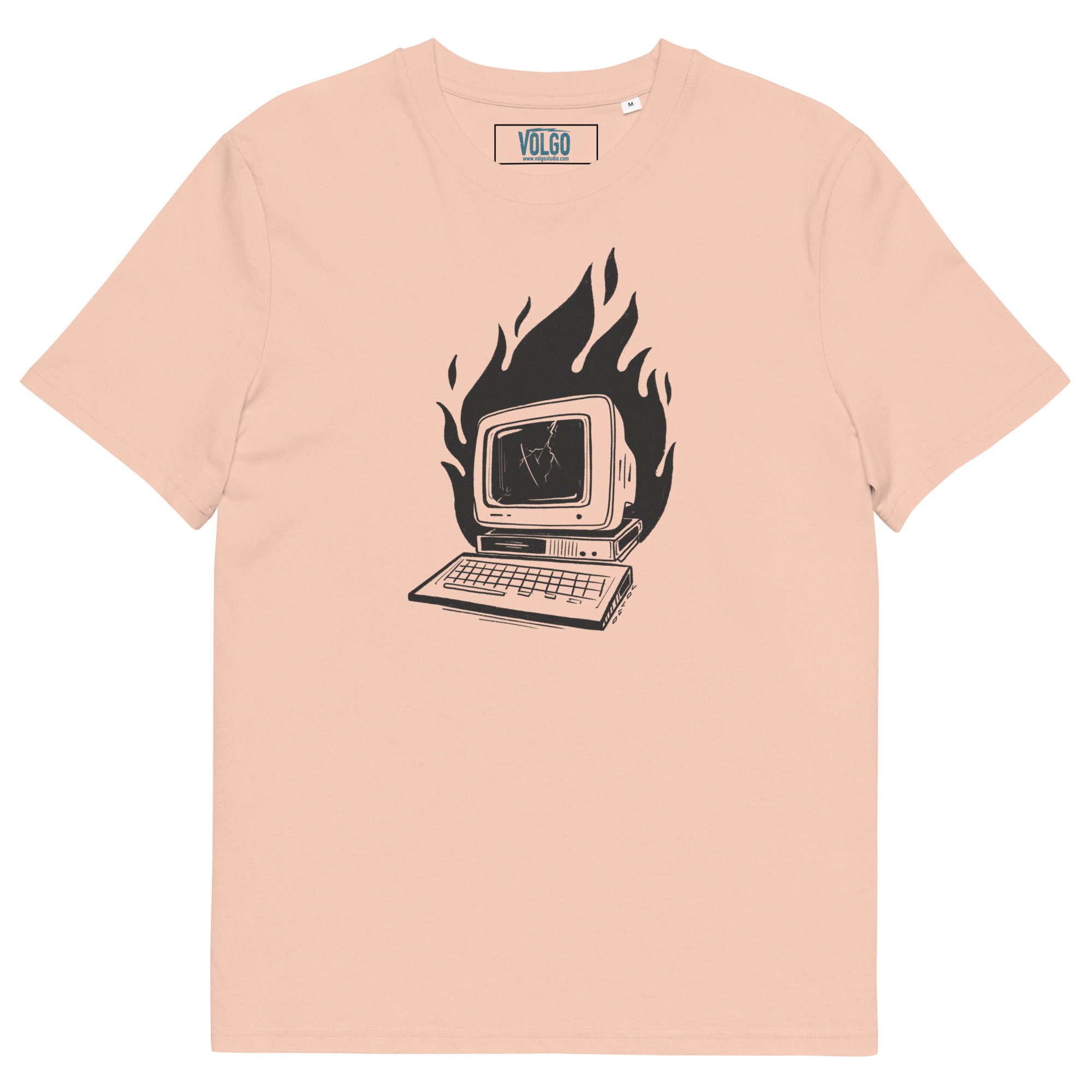 Burning PC Unisex organic cotton t-shirt – volgostudio
