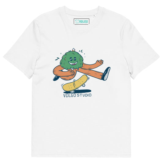 Unisex organic cotton Skate tree  t-shirt